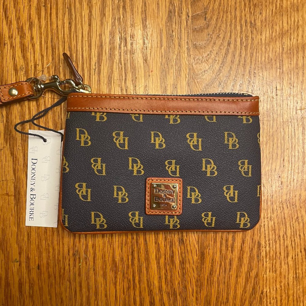 Dooney & Bourke Pebble Grain Monogram Wristlet